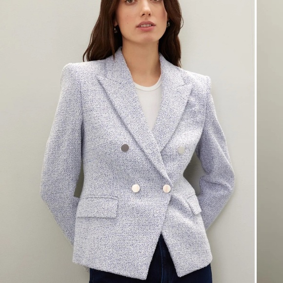 Boss Jackets & Blazers - Boss Light Blue Double-Breasted Blazer